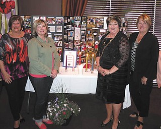 SPECIAL TO THE VINDICATOR
The GFWC Ohio Austintown Junior Women’s League hosted their May meeting and officer installation dinner at the Upstairs Restaurant in Austintown. New officers and event guests included, from left: Eileen Frost, secretary; Kathy Rusback, president; Linda Jones, first vice president; Linda Crish, presenter and GFWC Ohio first vice president; Marcia Denamen, second vice president; and MaryeKay Erickson, treasurer.
