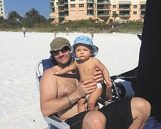 Dante DiRusso and son Dimarco, taken by Becky DiRusso on Marco Island. The Beach Bums!!