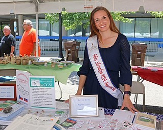 2013 Miss Slovakia USA champion Kimberly Root of Lowellville was on hand to talk about her heritage during the Simply Slovak festival in downtown Youngstown on Saturday afternoon.  Dustin Livesay  |  The Vindicator  6/18/16  Youngstown
