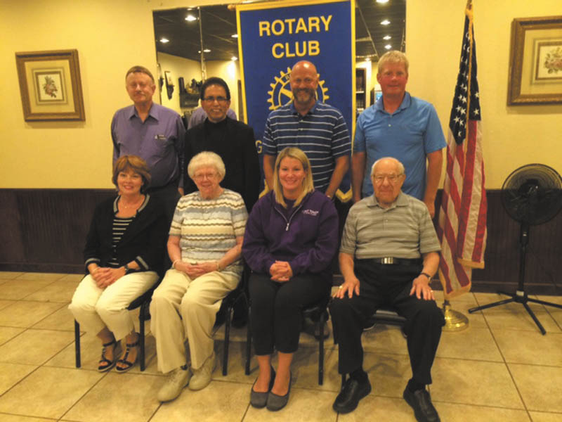 SPECIAL TO THE VINDICATOR
The Girard-Liberty Rotary Club installed ten new members at a recent meeting. Club member Tony Giampetro welcomed the newcomers and also celebrated his 96th birthday during the meeting. New members, in front from left, are Kathy Blackstone, Joyce Faiver and Megan Vickers, joined by Giampetro. New members in the second row are John Street, Veeraiah C. Perni, Jeff Vickers and Andy Kish. Nancy Rubino, Debbie Danyi and Joe Danyi also are new members.