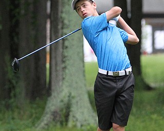 Nikos Frazier | The Vindicator..Harrison Ornstein, of Naples, Fla. tees off at the first hole.