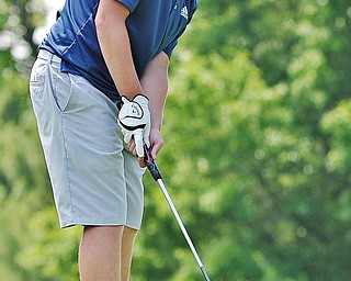 Jeff Lange | The Vindicator FRI, JUN 24. 2016 - Boardman's Cole Christman putts on the eleventh hole during Friday's Greatest Golfer of the Valley Junior competition at Tam O'Shanter Golf Course in Hermitage, Pa.