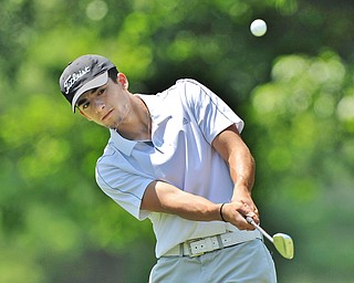Jeff Lange | The Vindicator FRI, JUN 24. 2016 - Girard's Anthony Graziano chips onto the green during Friday's Greatest Golfer of the Valley Junior competition at Tam O'Shanter Golf Course in Hermitage, Pa.