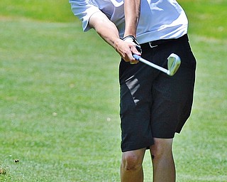 Jeff Lange | The Vindicator  FRI, JUN 24. 2016 - Boardman's Bobby Jonda makes a shot to the eleventh hole during Friday's Greatest Golfer of the Valley Junior competition at Tam O'Shanter Golf Course in Hermitage, Pa.