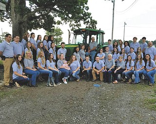 SPECIAL TO THE VINDICATOR
Mahoning County Junior Fair Board members and advisers met in June at the cattle complex at Canfield Fairgrounds where individual and group pictures were taken by photographer Tammy Brooks. Seven youth organizations have representatives on the Junior Fair Board, they are 4-H clubs, Girl Scouts, Boy Scouts, Camp Fire Boys and Girls, Farm Bureau Youth, Junior Grange and Future Farmers of America. The theme for this year’s Youth Day on Sept. 1 at the fair is “A Day at the Beach.” Junior Fair participants ages 15 to 18 are eligible to apply for the Outstanding Youth Court. Applications are available at www.mcjrfair.com. Many scholarships also are available online. The Junior Fair is hosting its Rooster 5K Run/Walk on Sept. 4. It is open to the public for youth and adults. Sign up at runsignup.com or at the website above and click on Rooster Run 2016. Youth and adults are invited to participate in the annual Junior Fair Coloring Contest. Coloring pages can be found at Junior Fair events or at the Canfield Fair administration office on the fairgrounds. Look for the Junior Fair Board’s float in the July 4 parade in Canfield. The next meeting will be July 21 at the Junior Fair Restaurant at the fairgrounds.