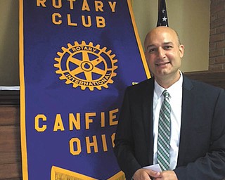 SPECIAL TO THE VINDICATOR
Anthony D’Apolito, above, Juvenile Justice Center court administrator and magistrate, shared the function and successes of the center at a recent meeting of Canfield Rotary. He praised the results that have been achieved since the creation of the Juvenile Drug Court in 2001 by Judge Theresa Dellick, as well as other programs she has introduced. D’Apolito will be traveling to Washington D.C. with Judge Dellick, where she will be honored for her work with juveniles.