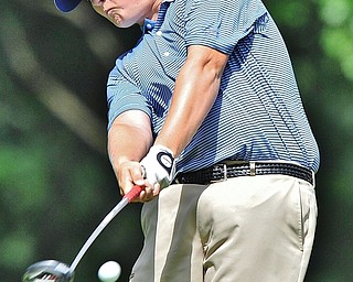 Matt Kinkela of New Wilmington drives his ball down the No. 9 fairway during Wednesday's 2016 Flynn Auto Group Junior Greatest Golfer of the Valley tournament Wednesday at Mill Creek South Course. Kinkela placed U-17...--Jeff Lange | The Vindicator  WED, JUN 29, 2016