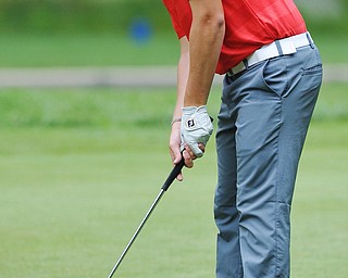 Howland's Joey Vitali putts on the ninth hole during Wednesday's 2016 Flynn Auto Group Junior Greatest Golfer of the Valley tournament Wednesday at Mill Creek South Course. Vitali placed U-17...--Jeff Lange | The Vindicator  WED, JUN 29, 2016