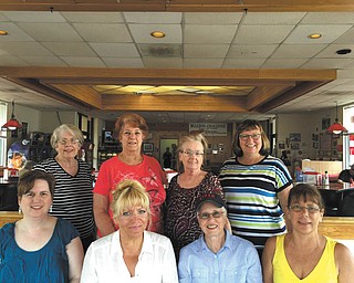 SPECIAL TO THE VINDICATOR
The League of Women Voters of Trumbull County installed their 2016-17 officers at their May meeting. Seated from left, are Janice Hardman, treasurer; Linda Kopczak, secretary; Kirsten Burkey, director; and Charlotte Meloni, president. In back are Sue Smith, director; Peggy Boyd, first vice president; Alice Cosgrove, second vice president; and Terri Crabbs, director. Mary Hoke and Sandy Mahaffey also are directors. The league is a nonpartisan organization inviting all women to join them in educating themselves in local and national government issues and policies. They work to increase understanding of major public policy issues and influence public policy through education and advocacy. A 2016 Voter Information Guide will be published and distributed throughout the county in October. Donations to help with the printing are being accepted, call 330-367-4886 for details. For information about the league visit www.orgsites.com/oh/lwvtc. The next meeting will be at 6 p.m. Sept. 26 at the Trumbull County Board of Elections and all meetings are open to the public.