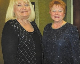 SPECIAL TO THE VINDICATOR
Warren Junior Women’s League Club members Esther Gartland, left, and Pam Vines were recently installed at the GFWC Ohio Federation of Women’s Clubs 118th annual convention. Gartland was installed as 2016-2018 GFWC OFWC Assistant Director of Junior Clubs and Pam Vines was installed as GFWC OFWC Northeast District Junior Director. Vines also was selected to represent GFWC Ohio Federation of Women’s Clubs as the 2016 LEADS Candidate. Her name was added to the Pioneers Blue Book of Distinguished Women and she received the 2016 Feather in her Cap award from GFWC OFWC President Linda Ross and Linda Crish, second vice president. Vines was selected for being organized, energetic, a hard worker and dedicated to the federation.