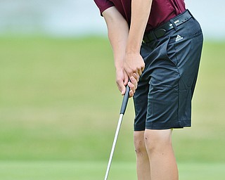 Jeff Lange | The Vindicator  THU, JUL 7, 2016 - Boardman's Bobby Jonda putts to hole six during Thursday's Greatest Golfer of the Valley Junior qualifier held at Salem Hills Golf Club.