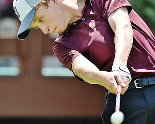 Jeff Lange | The Vindicator  THU, JUL 7, 2016 - Boardman's Bobby Jonda drives his ball down the No. 7 fairway during Thursday's Greatest Golfer of the Valley Junior qualifier held at Salem Hills Golf Club.