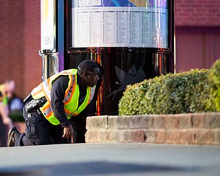 Dallas Police respond after shots were fired at a Black Lives Matter rally in downtown Dallas on Thursday, July 7, 2016. Dallas protestors rallied in the aftermath of the killing of Alton Sterling by police officers in Baton Rouge, La. and Philando Castile, who was killed by police less than 48 hours later in Minnesota. (Smiley N. Pool | The Dallas Morning News via AP)