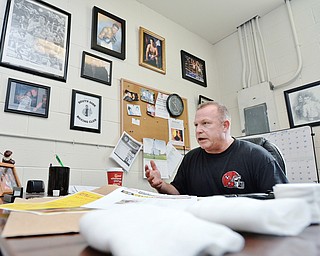 Jeff Lange | The Vindicator SAT, JUL 9, 2016 - John Loew of South Side Boxing Club speaks with The Vindicator in his office on Saturday, July 9, 2016.