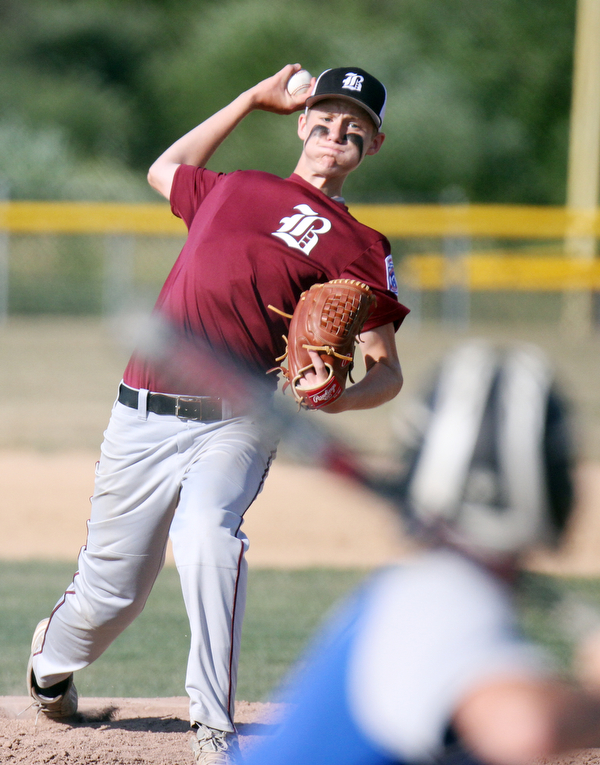 William D. Lewis The Vindicator Boardman pitcher Mason Smith delivers during July 12, 2016 game with Poland at Field Of Dreams.