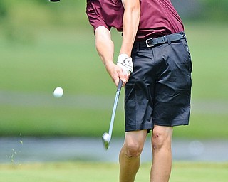 Jeff Lange | The Vindicator  THU, JUL 7, 2016 - Boardman's Bobby Jonda makes a shot from the No. 8 fairway during Thursday's Greatest Golfer of the Valley Junior qualifier held at Salem Hills Golf Club.