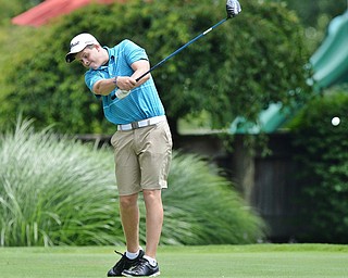 Jeff Lange | The Vindicator  THU, JUL 14, 2016 - Howland's Joey Vitali drives his ball down the No. 1 fairway during Thursday's Greatest Golfer of the Valley Junior qualifier held at Trumbull Country Club in Warren.