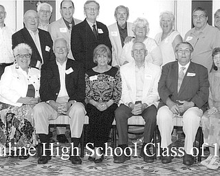 SPECIAL TO THE VINDICATOR
The Ursuline High School Class of 1961 celebrated its 55th anniversary at a reunion June 4. The class toured Ursuline High School and met for dinner at the Fifth Floor Restaurant in downtown Youngstown. Above, classmates who attended are, in front from left, Joe Restivo, Adolf Kralj, Carol Machuga, Tom Bayne, Peggy Berger Flauto, John Vranches, John Rusbacky, Elaine Hospodar Archer and Phyllis Conti Ricchiuti. In back are Tom Andrjwski, Chuck Johns, Frank Filisky, Ken Hartman, Bill Foley, Hugh Largey, Bob Pushkar, Don Stadler, Barb Phillips Hosa, Dottie Bassetti Popio, Jim Evans, Lou Vari, Pat Quinn Cognata, Eileen Crean Grimm, Mary Ann Orlando Long and Hayden Gerdes. Below, in front are Julian Navarro, Betty Saadi Garono, Fran Thomas Sarkis, Pat Mathews Dempsey, Noni Walker Hlad, Joe Cretella, Andrea Cernock DiFrancesco, Dee Sklenar Iacone, Katie Kane Shipka and Dave George. In back are Buzzy Price, Tony Congemi, Frank Zone, Tom Schell, Bernice Zamary DiVito, Marge Ridel Collins, Mike Fleming, Mario Iacone and Tom Shipka. Other class members are Frank Engelmann, Joe Walsh and Jim Barone.