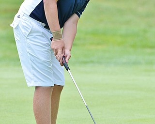 Jeff Lange | The Vindicator  FRI, JUL 22, 2016 - Boardman's Cole Christman putts to hole three during Friday's Greatest Golfer of the Valley Junior finals held at Avalon at Squaw Creek.