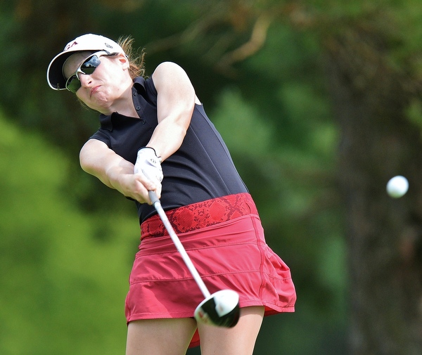 Jeff Lange | The Vindicator  FRI, JUL 22, 2016 - Hannah Keffler of Canfield drives her ball down the No. 9 fairway during Friday's Greatest Golfer of the Valley Junior finals held at Avalon at Squaw Creek.