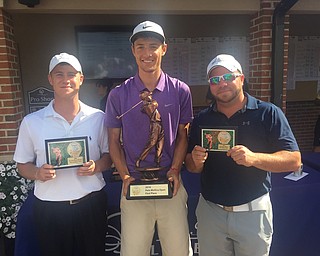 MEN OPEN, Greatest Golfer 2016: 

Brandon Pluchinsky (center) (Won in 1-hole playoff) Mill Creek Golf Course 66 71 73 210

Joey Cilone (left) The Lake Club 70 70 70 210

Scotty Jones (right) East Palestine Country Club 73 74 73 220
