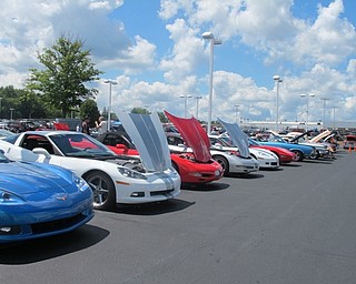 Neighbors | Alexis Bartolomucci.Several cars lined up at Greenwood Chevrolet in Austintown on Aug. 7 for the annual Corvette Car show put on by the Mahoning Valley Corvette Club.