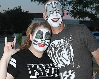 Nikos Frazier | The Vindicator..Meredith and Matt Nicodemus of Akron pose for a photo outside the Covelli Center before the KISS concert Friday night.