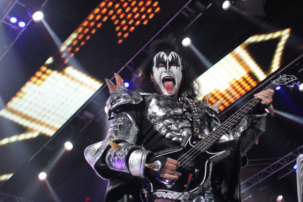 Nikos Frazier | The Vindicator..Gene Simmons of KISS performs at the Covelli Center on Friday Night.
