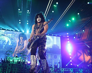 Nikos Frazier | The Vindicator..Paul Stanley of KISS performs at the Covelli Center on Friday Night.