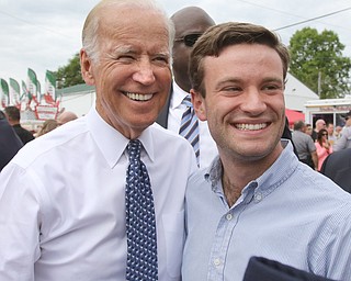        ROBERT K. YOSAY  | THE VINDICATOR..Joe BIden With Spencer Dickson....Biden visits Canfield Fair... - -30-...