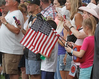        ROBERT K. YOSAY  | THE VINDICATOR..flags waved as Joe Biden leaves  Canfield Fair... - -30-...