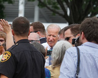        ROBERT K. YOSAY  | THE VINDICATOR..Biden works his way thru the crowd at the Canfield Fair... - -30-...