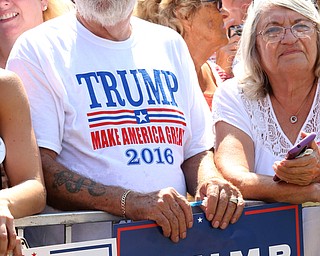 Canfield, Ohio | September 5, 2016: ..Merle Black of New Willmington, Pa. waits for Republican Presidential Candidate, Donald J. Trump to arrive at the Canfield Fair on Monday, Sept. 5, 2016 in Canfield, Ohio...Nikos Frazier | The Vindicator.