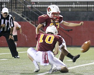 William D Lewis The Vindicator Mooney kicker Lizzie Philibin (37) kicks her second extra point in a Sept. 9, 2016 game against Akron North in Youngstown.is the school's first female football player. Holding is Pat Pelini(10)