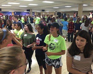Neighbors | Submitted.The Link Leaders and incoming freshmen at Austintown Fitch High School mixed together to play games and learn about each other on Aug. 23.