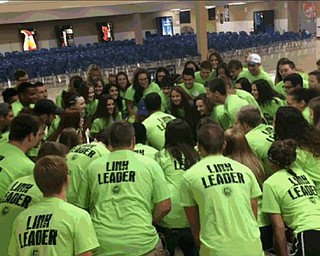 Neighbors | Submitted.The Link Leaders gathered before the freshmen arrived at Austintown Fitch High School for the Link Program orientation on Aug. 23.