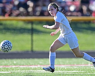 CANFIELD, OHIO - SEPTEMBER 12, 2016: Casey Windstorm #9 of South Range sprints after the ball after a pass from a teammate during the first half of their game Monday night at South Range High School. DAVID DERMER | THE VINDICATOR