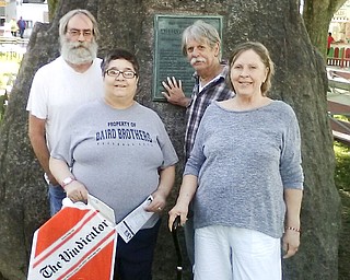 SPECIAL TO THE VINDICATOR
Residents of the Park Center Healthcare and Rehabilitation Center attended the Canfield Fair on Sept. 1. Residents who joined the trip were, in front, from left, Cynthia Castellano and Jeanette Ashby, and in back are Michael Cutic and Michael Maruskin.