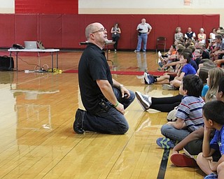 Neighbors | Abby Slanker.Speaker David Kohout visited Canfield Village Middle School to relay his message of ‘You fit in’ to fifth- and sixth-graders on Aug. 30.