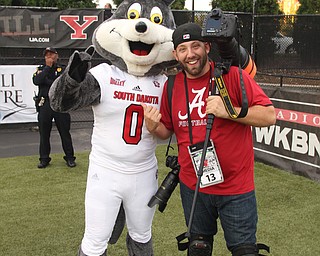 Nikos Frazier | The Vindicator..at Stambaugh Stadium in Youngstown on Saturday, Oct. 1, 2016. Youngstown State University would go on to win, 30-20 against University of South Dakota.