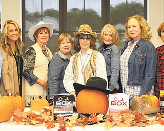 SPECIAL TO THE VINDICATOR
The Library Literary Society will host a fundraising lecture Oct. 20 at the Public Library of Youngstown and Mahoning County, 305 Wick Ave. The event features C. J. Box, New York Times best-selling author of 21 novels, including the Joe Pickett series. Doors open at 6 p.m. for a cocktail and appetizer reception and the lecture will be at 7. Tickets are $70 and include membership in the society and an autographed book. To attend, send a check payable to the Public Library of Youngstown and Mahoning County—Literary Society, and mail Attn: Fiscal Officer at the library, 305 Wick Ave., Youngstown, OH 44503. The Library Literacy Society committee planning the event, from left, are Beth Lenzi, Library Development Director Deborah Liptak, Cathy Campana, Amy Chizmar, Patti Marsico, Betty Cmil, Mary Jane Lipinski and Julie Costas.