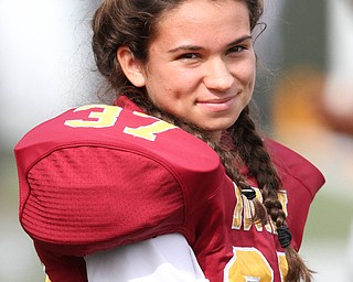 Nikos Frazier | The Vindicator..Lizzie Philibin(37) as Cardinal Mooney took on Canisius High School(Buffalo) at Stambaugh Stadium in Youngstown, Ohio on Sat, Oct. 8, 2016.