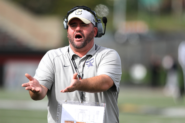 Nikos Frazier | The Vindicator..Canisius Head Coach as Cardinal Mooney took on Canisius High School(Buffalo) at Stambaugh Stadium in Youngstown, Ohio on Sat, Oct. 8, 2016.