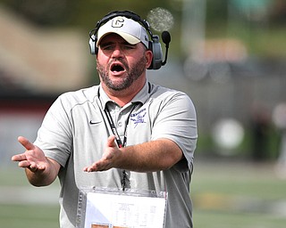 Nikos Frazier | The Vindicator..Canisius Head Coach as Cardinal Mooney took on Canisius High School(Buffalo) at Stambaugh Stadium in Youngstown, Ohio on Sat, Oct. 8, 2016.