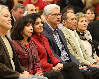        ROBERT K. YOSAY  | THE VINDICATOR.. Denise DeBartolo York  and family members... at the Eddie DeBartolo HOF plaque unveiling at Cardinal Mooney High School....... - -30-