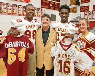        ROBERT K. YOSAY  | THE VINDICATOR.....at the Eddie DeBartolo HOF plaque unveiling at Cardinal Mooney High School....... - -30-
