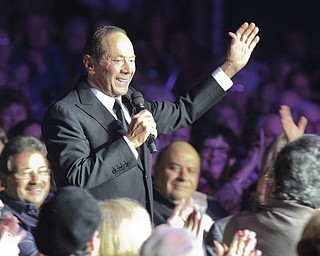 William D. Lewis The Vindicator  Singer Paul Anka enters DeYor Performing Arts Center for a concert Oct 12, 2016.