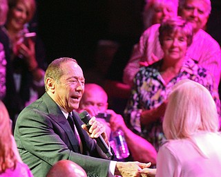 William D. Lewis The Vindicator  Singer Paul Anka greets fans as heenters DeYor Performing Arts Center for a concert Oct 12, 2016.