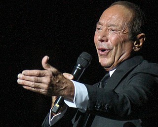 William D. Lewis The Vindicator  Singer Paul Anka at DeYor Performing Arts Center for a concert Oct 12, 2016.