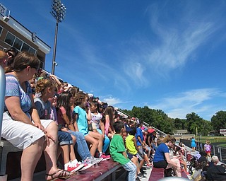 Neighbors | Alexis Bartolomucci.Students from the Boardman elementary schools went to Boardman High School to watch the Boardman Marching Band perform on Sept. 13.